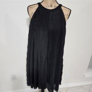 WORTHINGTON black pleated babydoll dress‎ size medium